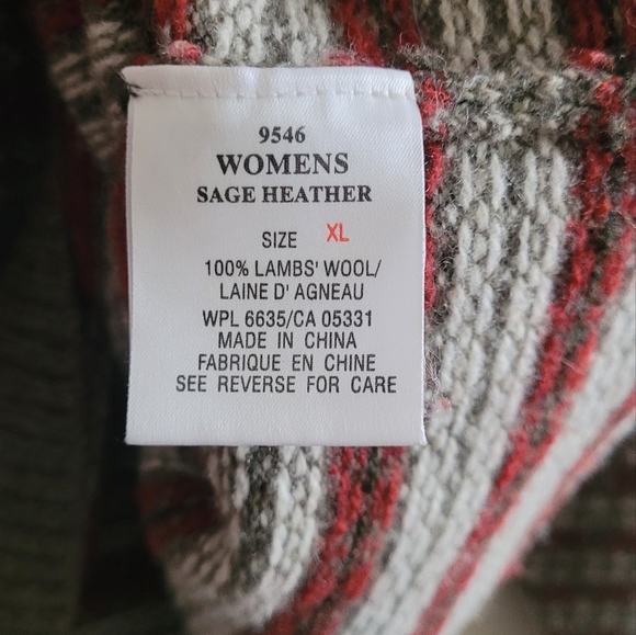 Woolrich lambs wool fair isle quarter zip sweater Women's XL - Picture 4 of 7